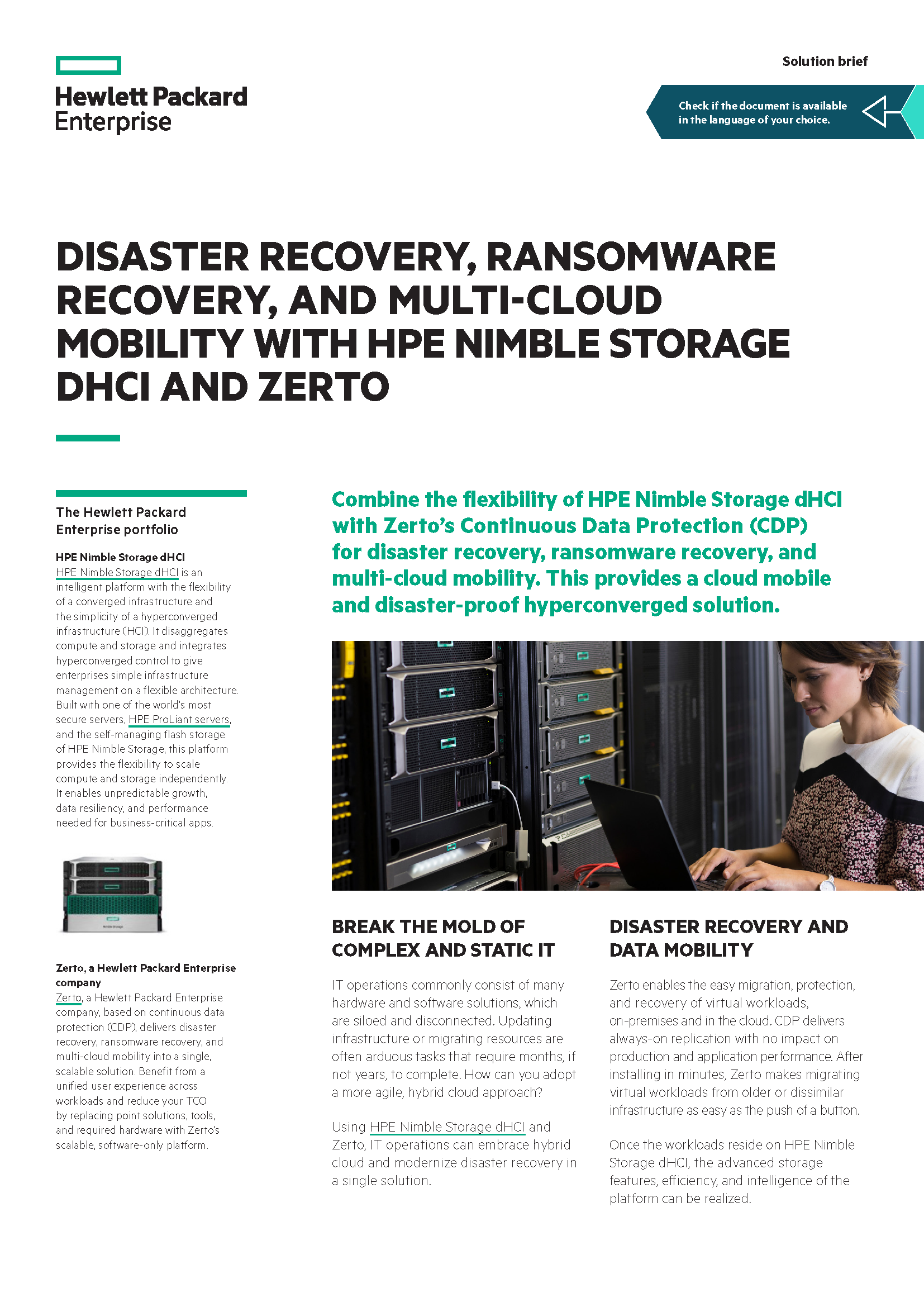 Solution Brief: Disaster Recovery, Ransomware Recovery, and Multi-Cloud ...